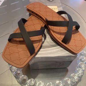 JEFFREY CAMPBELL Shoes Womens 8 Black  Slide Sandal